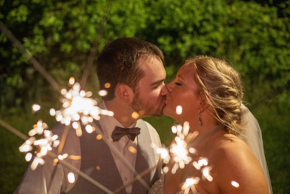 Lilydale Wedding Venue Couple Sparklers Photo